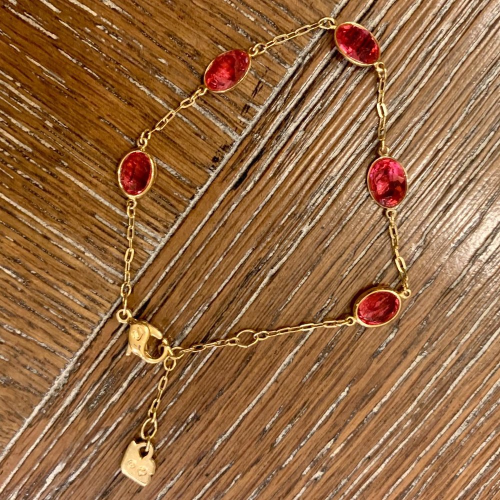 Pink Swarovski crystal bracelet
